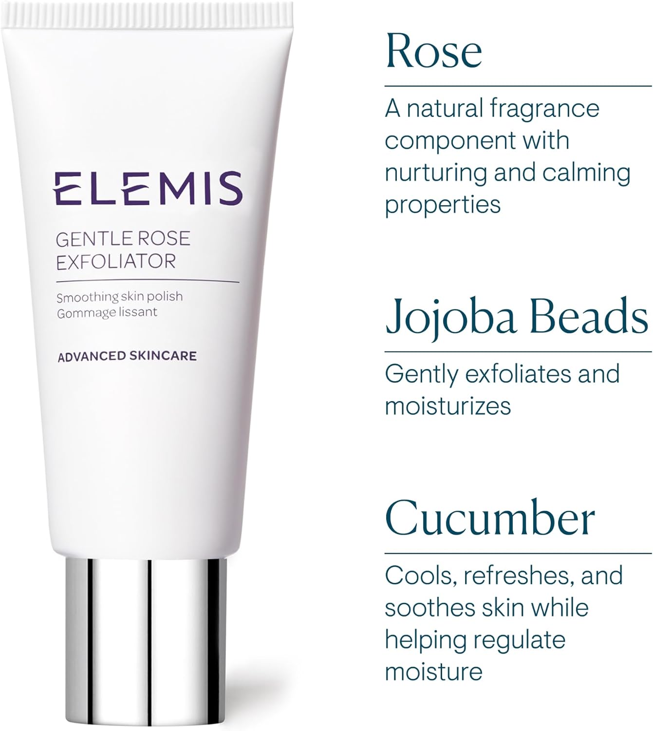 ELEMIS Gentle Rose Exfoliator; Smoothing Skin Polish, 1.6 Fl Oz